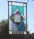 Stained Glass Window Panel -18 3/8 x 12 1/2 HMD -Usa