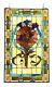 Stained Glass Window Panel 20 Wide x 32 Tall Tulip Design Tiffany Style