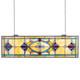 Stained Glass Window Panel 32 X 10 In Tiffany Style Hanging Transom Window Pan