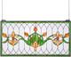 Stained Glass Window Panel, 32 X 17 In, Tiffany Style Hanging Transom Window Pan
