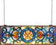 Stained Glass Window Panel, 35.1 X 12.9 Tiffany Style Hanging Transom Window P