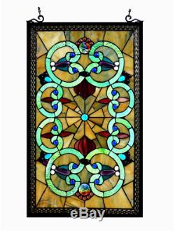 Stained Glass Window Panel Art Tiffany Style Hanging Wall Home Decor Large G