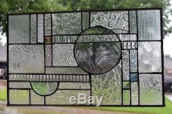 Stained Glass Window Panel Clear Geometric