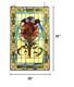 Stained Glass Window Panel Colorful Floral Tulips Tiffany Style ONE THIS PRICE