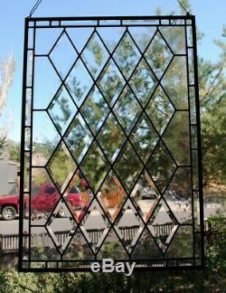 Stained Glass Window Panel Diamond Beveled Leaded custom sizes available