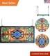 Stained Glass Window Panel Extra Large Horizontal Transom 26x12.8 In Decor