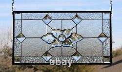 Stained Glass Window Panel-HMD- 26 3/4x14 5/8(6 Large Jeweles) Magnifique