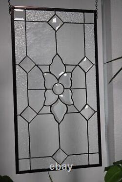 Stained Glass Window Panel-HMD- 26 3/4x14 5/8(6 Large Jeweles) Magnifique