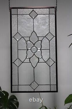 Stained Glass Window Panel-HMD- 26 3/4x14 5/8(6 Large Jeweles) Magnifique