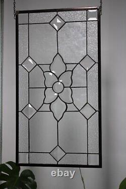 Stained Glass Window Panel-HMD- 26 3/4x14 5/8(6 Large Jeweles) Magnifique