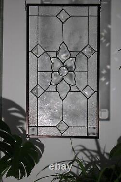 Stained Glass Window Panel-HMD- 26 3/4x14 5/8(6 Large Jeweles) Magnifique