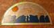 Stained Glass Window Panel Half Moon Handcrafted Dolphin Design Art Glass
