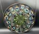 Stained Glass Window Panel Handcrafted Peacock Design Art Glass. Art Deco