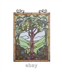 Stained Glass Window Panel Handcrafted Tree of Life Art Glass ONE AT THIS PRICE