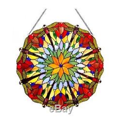 Stained Glass Window Panel Hanging Art Dragonfly Sun Catcher Mobile Tiffany