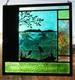Stained Glass Window Panel Heron Lake landscape