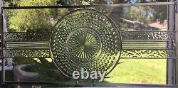 Stained Glass Window Panel Hobnail Plate Transom Handmade Contemporary
