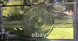 Stained Glass Window Panel Hobnail Plate Transom Handmade Contemporary