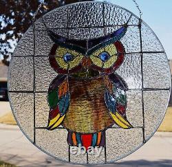 Stained Glass Window Panel Hoot Owl