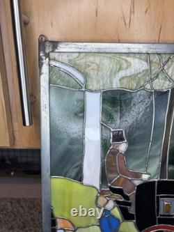 Stained Glass Window Panel Horse WINTER Central Park 1901 Maurice Pendergast