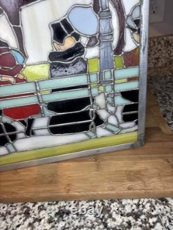 Stained Glass Window Panel Horse WINTER Central Park 1901 Maurice Pendergast