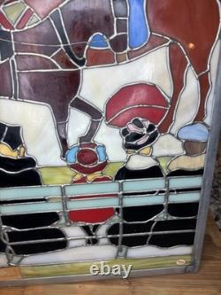 Stained Glass Window Panel Horse WINTER Central Park 1901 Maurice Pendergast