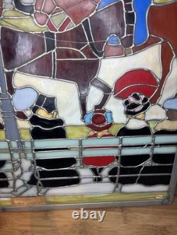 Stained Glass Window Panel Horse WINTER Central Park 1901 Maurice Pendergast