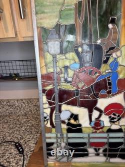 Stained Glass Window Panel Horse WINTER Central Park 1901 Maurice Pendergast