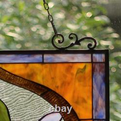 Stained Glass Window Panel Hummingbird Butterfly Tiffany Style ONE THIS PRICE