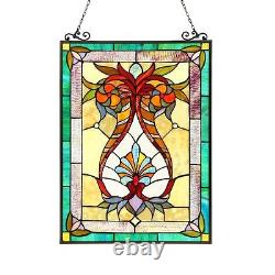 Stained Glass Window Panel Medallion LAST ONE THIS PRICE Suncatcher