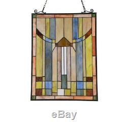 Stained Glass Window Panel Mission Arts & Crafts Stained Tiffany Style