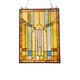 Stained Glass Window Panel Mission Arts & Crafts Stained Tiffany Style 18 X 25