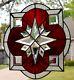 Stained Glass Window Panel Mission Star Bevel in Red