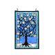 Stained Glass Window Panel Modern Tree Of Life Tiffany Style 20 Wide x 32 Tall