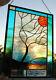 Stained Glass Window Panel Moonlit Tree turquoise