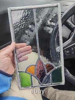 Stained Glass Window Panel Old Leaded 8 X 13