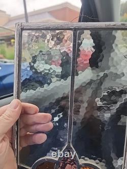 Stained Glass Window Panel Old Leaded 8 X 13