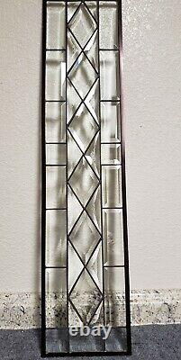 Stained Glass Window Panel-Sidelight/Transom 34 5/8 x 7 5/8 All Clear