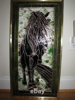 Stained Glass Window Panel Suncatcher Horse