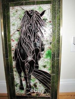Stained Glass Window Panel Suncatcher Horse
