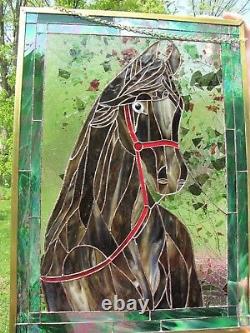Stained Glass Window Panel Suncatcher Horse