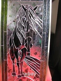 Stained Glass Window Panel Suncatcher Horse