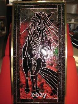 Stained Glass Window Panel Suncatcher Horse