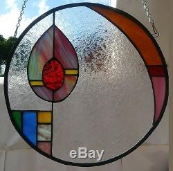 Stained Glass Window Panel Suncatcher / The Eye