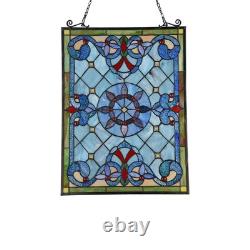 Stained Glass Window Panel Tiffany Style 18 x 25