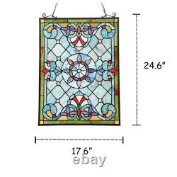 Stained Glass Window Panel Tiffany Style 18 x 25