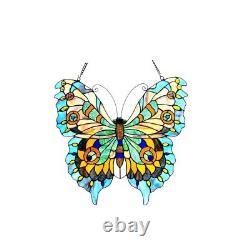 Stained Glass Window Panel Tiffany Style Butterfly Suncatcher ONE THIS PRICE