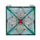Stained Glass Window Panel Tiffany Style Colorful Mission Arts & Crafts 25 x 26
