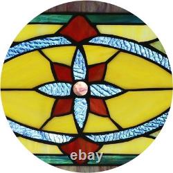 Stained Glass Window Panel Tiffany Style Hanging Decor Art Glass Jewel