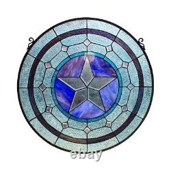 Stained Glass Window Panel Tiffany Style Texas Star Suncatcher ONE THIS PRICE